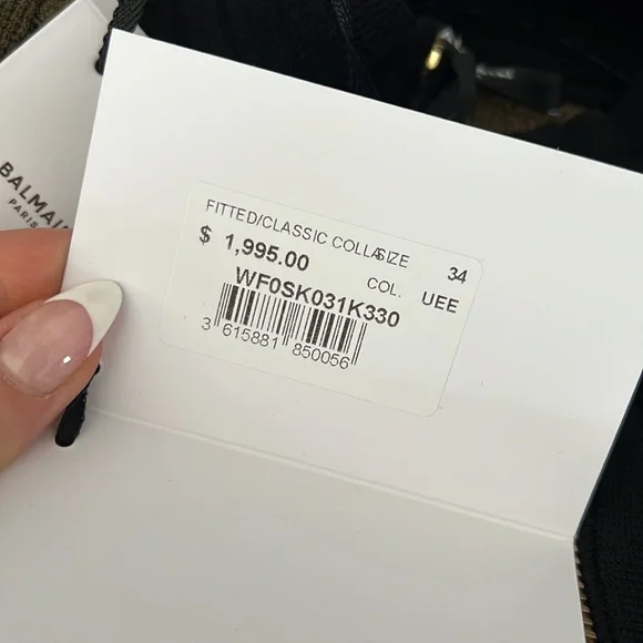 BALMAIN knit jacket army green size 34 - Picture 6 of 7